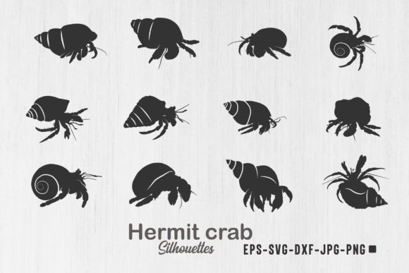 Download Hermit Crab Silhouettes, Hermit Crab Svg - Hermit crab Collection