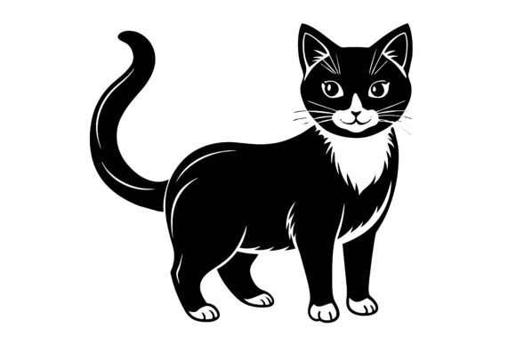 Download Cat Vector Silhouette Illustrator Design - Cat vector Collection