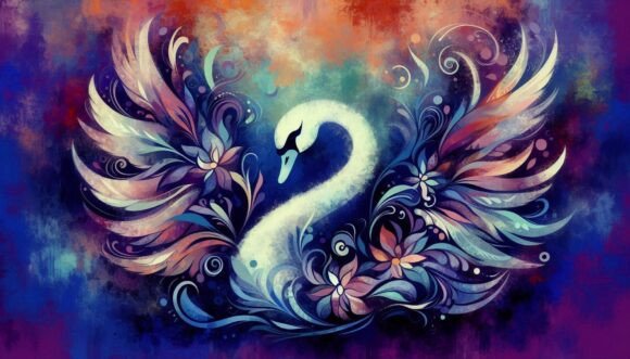 Download Swan with Floral Wings, Expressionism, D - Premium Bundle
