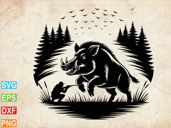 Download Wild Boar Hunter SVG, Boar Hunting Shirt - Boar Collection