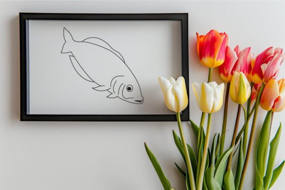 Download Fish One Line Vector Art Sketch Drawing - Sketch Collection
