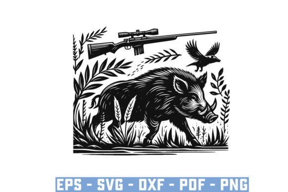 Download Wild Boar Hunter Pig Silhouette Bundle - Boar Collection